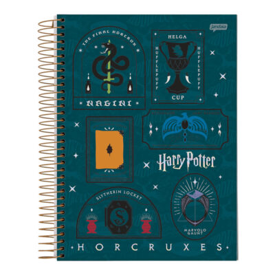 Caderno 1/4 Pequeno Espiral Capa Dura 96 Folhas Harry Potter – Estampas Sortidas