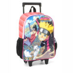 Mochila Com Rodinhas Boruto - Vermelha