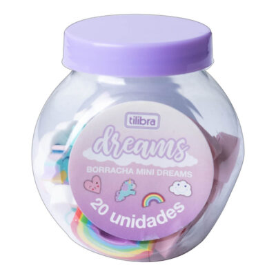 Borracha Mini Dreams - Pote Com 20 Unidades Sortidas