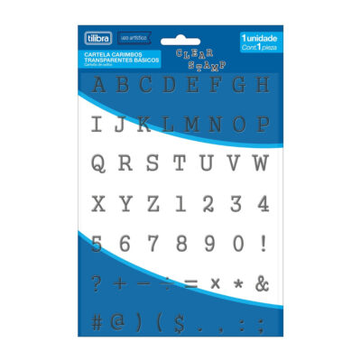 Carimbos Cartela Clear Stamp -letras, Números, Símbolos