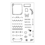 Kit Carimbos Clear Stamp Transparentes Planner - Com 3 Unidades