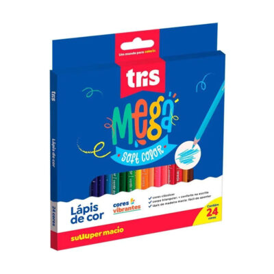 Lápis De Cor Mega Soft Color - Com 24 Cores