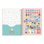 Caderno Universitário Grande Espiral Capa Dura Purrfect Cats - Estampas Sortidas