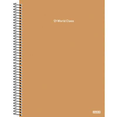 Caderno 1/4 Pequeno Espiral Capa Dura 80 Folhas World Class - Cores Sortidas