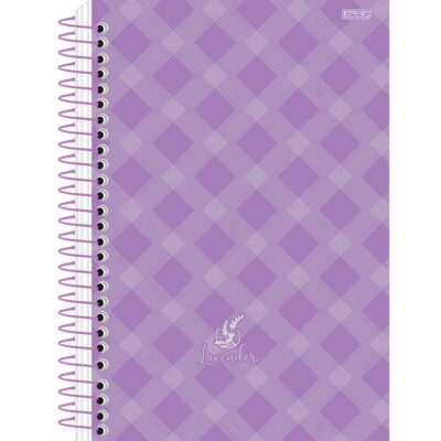 Caderneta Espiral Capa Dura 1/8 80 Folhas Lavender – Estampas Diversas