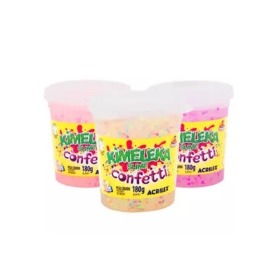 Kimeleka Slime Confetti – Cores Diversas