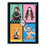 Caderno Brochura Costurado Sem Mola Universitário 80 Folhas Demon Slayer - Estampas Sortidas