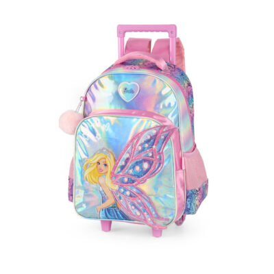 Mochila Com Rodinhas Barbie - Rosa