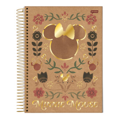 Caderno Universitário Grande Espiral Capa Dura 80 Folhas 1 Matéria Mickey E Minnie - Estampas Sortid