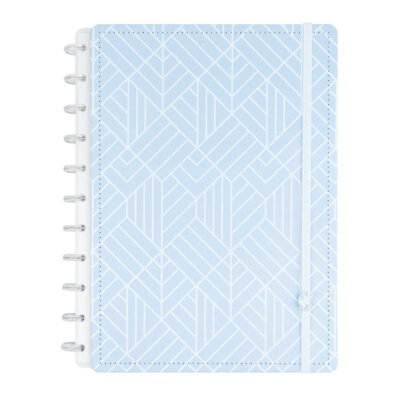 Caderno Inteligente Universitário Grande Espiral Com 80 Folhas - Ice Blue