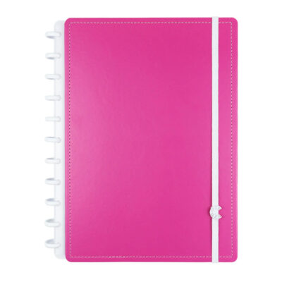 Caderno Inteligente 1/4 A5 Pequeno Espiral Com 80 Folhas - Super Pink