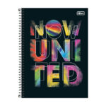 Caderno Universitário Grande Capa Dura 160 Folhas 10 Matérias Now United - Estampas Diversas