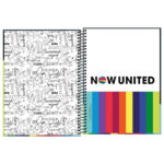 Caderno Universitário Grande Capa Dura 160 Folhas 10 Matérias Now United - Estampas Diversas