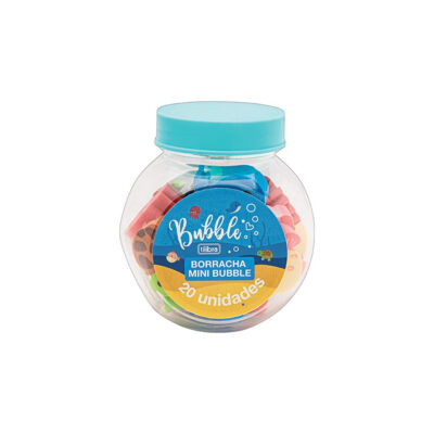 Borracha Mini Bubble - Pote Com 20 Unidades Sortidas