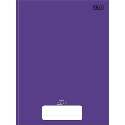 Caderno Universitário Grande Brochura Costurado Sem Mola Capa Dura 96 Folhas D+ Roxo