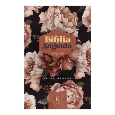 Bíblia Peônias Rosadas, Acf, Capa Dura, Letra Grande, Leitura Perfeita