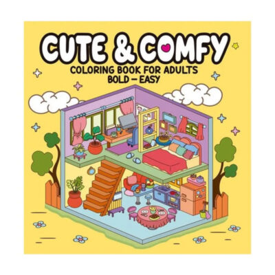 Cute & Comfy Coloring Book For Adults - Livro De Colorir