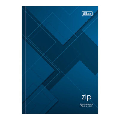 Caderno 1/4 Pequeno Brochura Costurado Sem Mola Capa Dura 96 Folhas Quadriculado 7x7mm Zip - Estampa