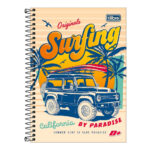 Caderno 1/4 Pequeno Espiral Capa Dura 200 Folhas D+ Estampas Sortidas