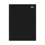 Caderno Universitário Grande Brochura Costurado Sem Mola Capa Dura 50 Folhas Numeradas- preto
