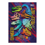 Caderno 1/4 Pequeno Brochura Costurado Sem Mola 48 Folhas Raptor - Estampas Sortidas