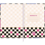 Caderno Pontilhado Costurado Capa Dura Fitto 80 Folhas  check Pop - Estampas Diversass