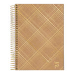 Caderneta Espiral Anotações 80 Folhas Kraft Gold - Estampas Diversas