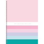 Caderno Universitário Grande Espiral Capa Dura 160 Folhas 10 Matérias Mulher - Estampas Diversas