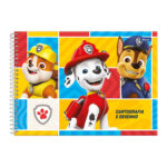 Caderno De Desenho/Cartografia Espiral 80 Folhas Patrulha Canina - Estampas Sortidas