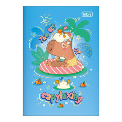 Caderno Brochura Costurado Sem Mola Capa Dura 1/4 80 Folhas Capyclub - Estampas Sortidas
