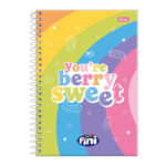 Caderno 1/4 Pequeno Espiral Capa Dura 80 Folhas Fini - Estampas Sortidas
