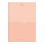 Caderno 1/4 Pequeno Brochura Costurado Sem Mola Capa Dura 80 Folhas Happy - Cores Sortidas