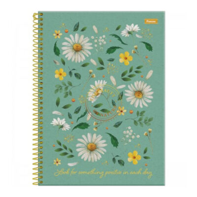 Caderno Universitário Grande Espiral 80 Folhas Natureza - Estampas Diversas