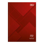 Caderno 1/4 Pequeno Brochura Costurado Sem Mola Capa Dura 96 Folhas Quadriculado 7x7mm Zip - Estampa