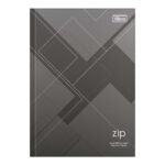 Caderno 1/4 Pequeno Brochura Costurado Sem Mola Capa Dura 96 Folhas Quadriculado 7x7mm Zip - Estampa