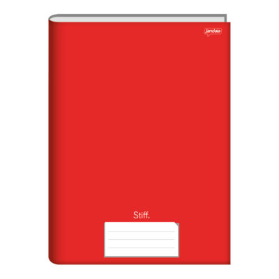 Caderno Brochura Costurado Sem Mola 1/4 96 Folhas Stiff - Vermelho