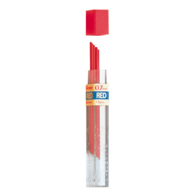 Grafite 0.7mm Pentel Com 12 Unidades - Vermelho