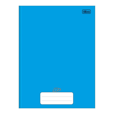 Caderno UniversitÁrio Grande Brochura Costurado Sem Mola Capa Dura 48 Folhas D+ Azul