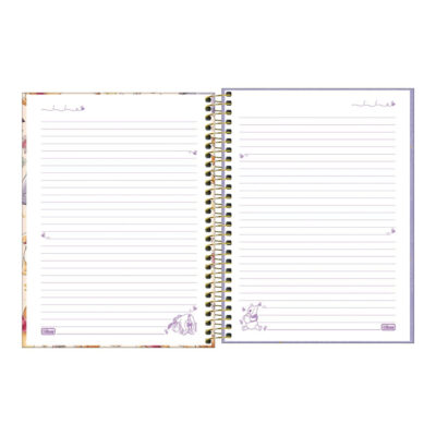 Caderno Colegial Médio Capa Dura 80 Folhas Pooh – Estampas Sortidas