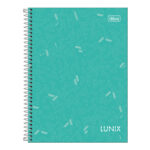 Caderno Colegial Médio Espiral Capa Dura 160 Folhas 10 Matérias Lunix - Estampas Sortidas