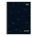 Caderno Colegial Médio Espiral Capa Dura 160 Folhas 10 Matérias Lunix - Estampas Sortidas