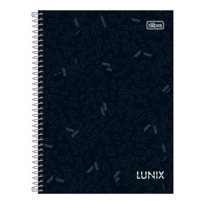 Caderno Colegial Médio Espiral Capa Dura 160 Folhas 10 Matérias Lunix – Estampas Sortidas