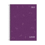 Caderno Colegial Médio Capa Dura 80 Folhas Lunix - Cores Diversas