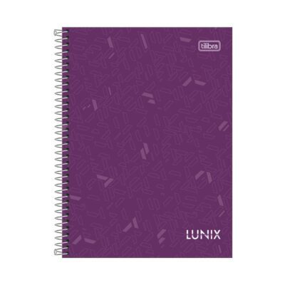 Caderno Colegial Médio Capa Dura 80 Folhas Lunix - Cores Diversas