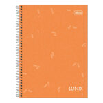 Caderno Colegial Médio Capa Dura 80 Folhas Lunix - Cores Diversas