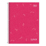 Caderno Colegial Médio Capa Dura 80 Folhas Lunix - Cores Diversas