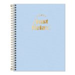Caderno Colegial Médio Capa Plástica 80 Folhas Happy - Azul