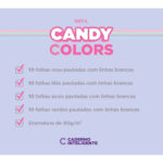 Refil Caderno Candy Colors Com Pauta Médio Com 40 Folhas 172x231mm