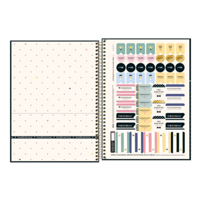 Caderno Universitário Grande Capa Dura 320 Folhas 20 Matérias West Village – Estampas Sortidas