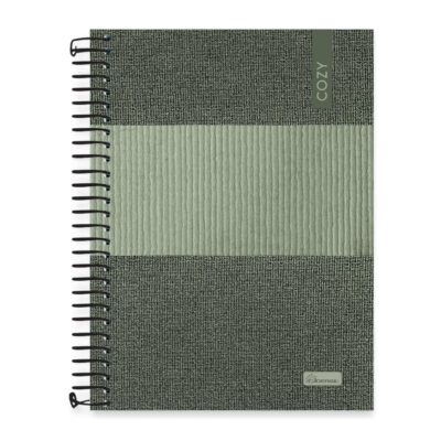 Caderno Colegial Médio Capa Dura 80 Folhas Cozy - Cores Diversas